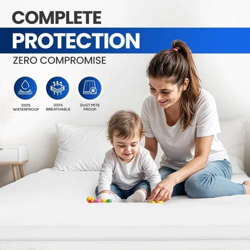Vista 5 de Utopia Bedding Premium Waterproof Mattress Encasement King Bed (150 x 200 x 30 cm) Pack of 12, Zippered Mattress Protector, Bed Bug and Dust Mite