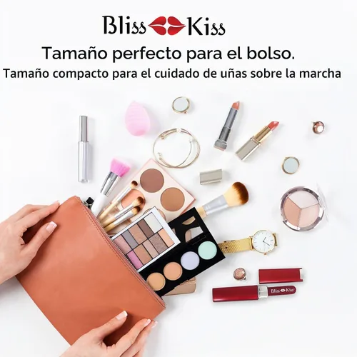 Vista 3 de Lima de uñas con punta de cristal, de Bliss Kiss, S, Rojo