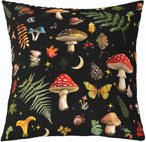 Vista 29 de Cartoon Bear Pillow Cover Cute Wild Animal Paw Print Cushion Cover for Kids Boys Girls Teens Jungle Pine Trees Silhouette Cabin Pillow Case for