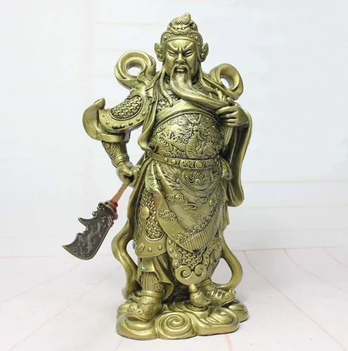 Vista 2 de Feng Shui Dinero Lucky Fortune Wealth Chinese Guan Gong/Guan Yu/Kwan Kong/Kuan Kong Decoración de oficina en casa Adornos de mesa Buena suerte