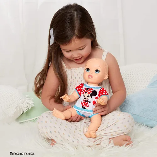 Vista 2 de My Disney Nursery Ropa y accesorios para muñecas de bebé, paquete de accesorios para pañales de Minnie inspirado en la querida Minnie Mouse