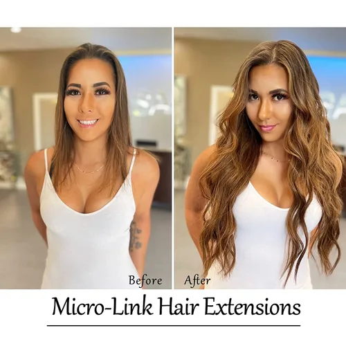 Vista 5 de Kit de herramientas de extensiones de cabello, 500 piezas de cuentas de microanillo, 1 alicates de extensión de cabello, 1 aguja de gancho, 1 lazo