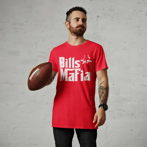 Vista 4 de Expression Tees Mafia Bills Mafia Godfather Racerback Camiseta sin mangas para mujer