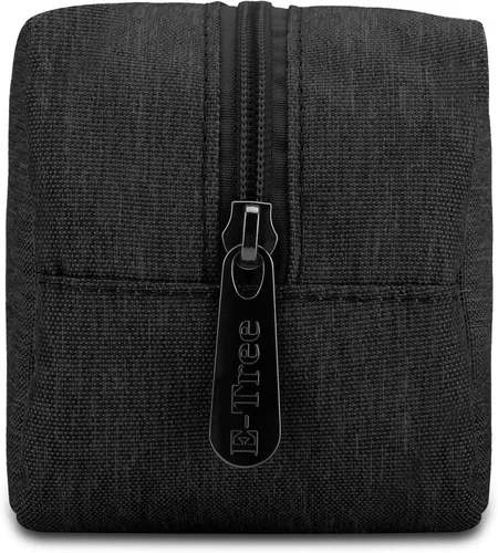 Vista 4 de Bolsa de maquillaje E-Tree, estuche mediano de viaje con cremallera para bolso, estuche de cosméticos con cepillo para el cuidado de la piel