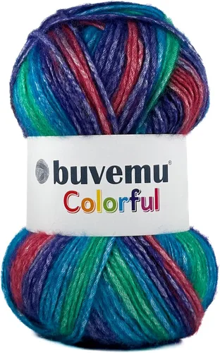 Vista 13 de Colorido hilo multicolor a rayas con sutil brillo, 56% poliéster, 44% acrílico, cada uno de 3.53 onzas / 252 yardas (754.6 ft) (n.º 1) (cebra)