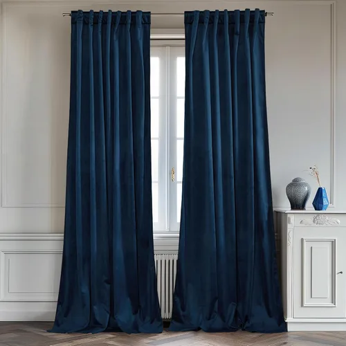 Vista 16 de StangH Cortinas 100% opacas, color beige, terciopelo suave y grueso, cortinas para ventana de dormitorio, forro blanco, cortinas con aislamiento