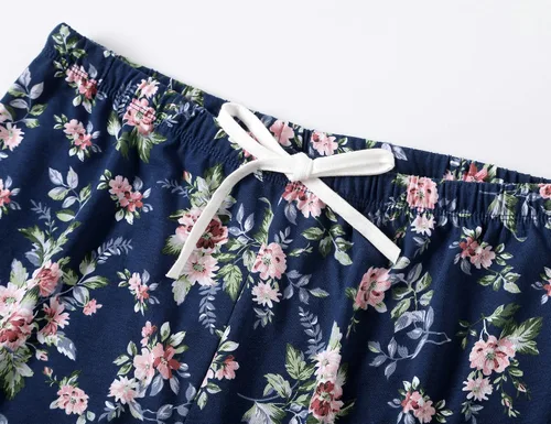 Vista 4 de ENJOYNIGHT - Conjunto estampado de pijama con parte superior sin mangas y pantalones cortos, para mujer