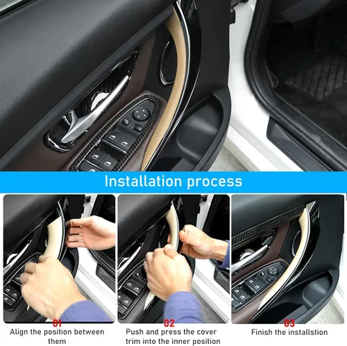 Vista 4 de TTCR-II Compatible con BMW Serie 3 F30 4 Series, 2 envolturas de manija de puerta para BMW 325i 328i 330i 335i F30/F31 2012-2018 y 428i 435i F32/F36