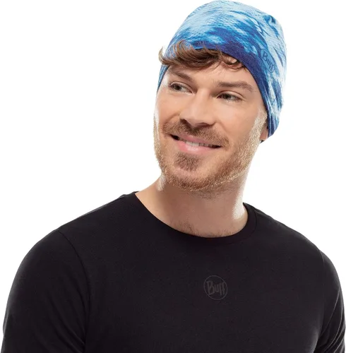 Vista 4 de BUFF Adult CoolNet UV Neck Gaiter, Headband & Winter Neck Warmer, Ski Mask & Face Shield, Balaclava, Black & Blue, One