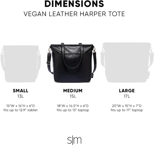 Vista 3 de Bolso de Mano Simple Modern de Cuero Vegano para Mujer