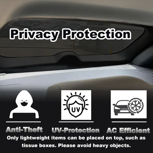 Vista 4 de Cubierta de Carga para Accesorios de Jeep Grand Cherokee 2011-2021, Protector Retráctil de Seguridad para Equipaje con Textura de Fibra de Carbono
