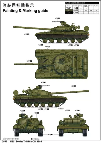 Vista 3 de Trumpeter Soviético T-64B Mod 1984 Kit