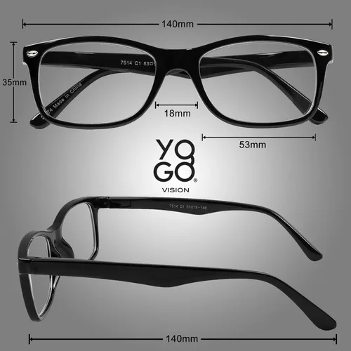 Vista 5 de Yogo Vision Reading Blue Light Blocking Glasses for Men Women Eyeglasses Frame Anti Eyestrain Reading Computer Glasses 5 Pack