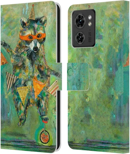 Vista 11 de Head Case Designs Officially Licensed Wyanne Blue Watercolour Bear Animals 2 Leather Book Wallet Case Cover Compatible with Motorola Moto Edge 40