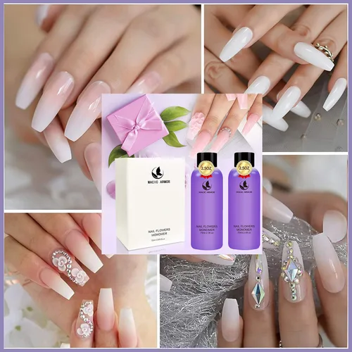 Vista 8 de MAGIC ARMOR Monómero líquido acrílico, monómero acrílico profesional de 5.1 fl oz para kit de sistema de uñas, secado rápido para extensiones de uñas