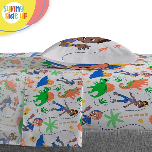 Vista 6 de Juego de edredón para niños Sunny Side Up incluye sábanas y fundas de almohada - Juego de cama suave y acogedor para una decoración elegante