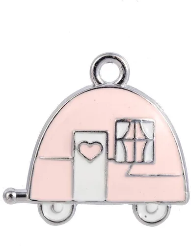 Vista 15 de Retro Camping Keychain - Enamel Key Ring - Vintage Camper Charm - RV Accessories - Handmade