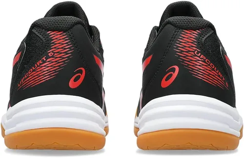 Vista 5 de ASICS Zapatillas de voleibol Upcourt 5 para hombre Negro/Rojo Clásico