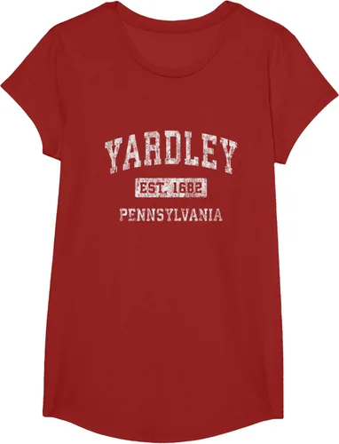 Vista 47 de Yardley Pennsylvania PA - Camiseta de manga corta, diseño deportivo