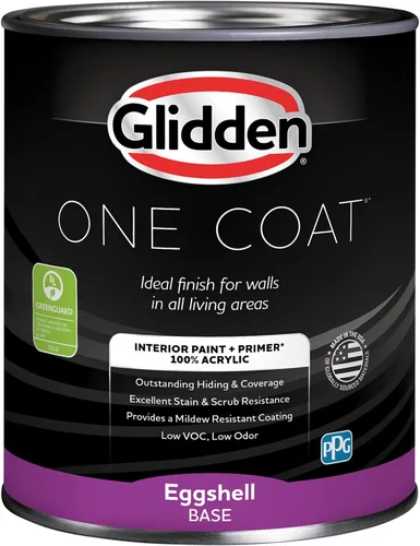 Vista 191 de Glidden Pintura Interior + Imprimación: Gris/Plata Antigua, Una Capa, Satinado, 1 Galón