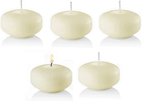 Vista 16 de D'light Online Paquete de velas flotantes pequeñas de 2 pulgadas para eventos, centros de mesa, bodas, spa, decoración del hogar, ocasiones Blanco