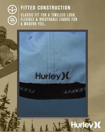 Vista 61 de Hurley Gorras para hombre - One & Only Flexfit Textures Cap - Sombreros ajustados para hombre, S-XL
