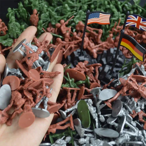 Vista 2 de RAINBOW TOYFROG Juego de figuras de acción de hombres del ejército - 300 piezas de soldados de juguete juego militar - Figuras de acción clásicas