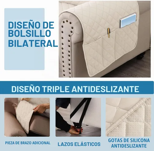 Vista 5 de H.VERSAILTEX Fundas de sofá 100% impermeables para sofá seccional, fundas de sofá seccional de 2 piezas, funda de sofá seccional en forma de L