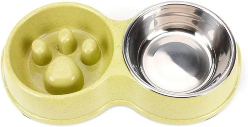 Vista 12 de Tineer Cuenco de acero inoxidable para mascotas de alimentación lenta para Azul