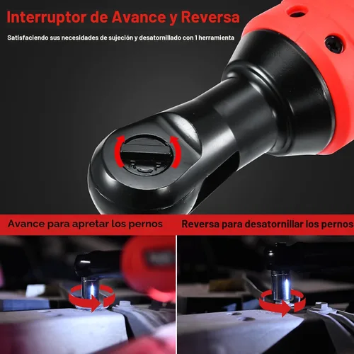 Vista 7 de AOBEN Kit de llave de trinquete inalámbrica, trinquete de 3/8 pulgadas, juego de trinquete de potencia eléctrica de 40 pies-libras con gatillo