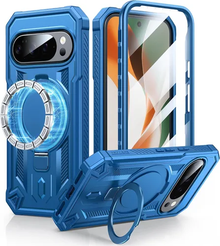 Vista 15 de FNTCASE para Google Pixel 10-Pro-XL Funda: para 9 Pro XL con soporte de anillo soporte magnético grado militar a prueba de golpes funda protectora