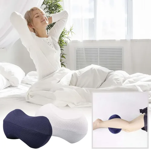 Vista 5 de Almohada de rodilla de espuma viscoelástica, almohada de rodilla para dormir lateral, almohada de pierna para dormir dorsal y piernas espinales