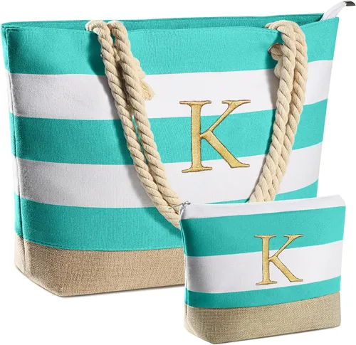 Vista 104 de YOOLIFE Bolsas de playa para mujer, bolsa de lona de viaje, bolsa impermeable para piscina, artículos esenciales de viaje, regalos para mujeres