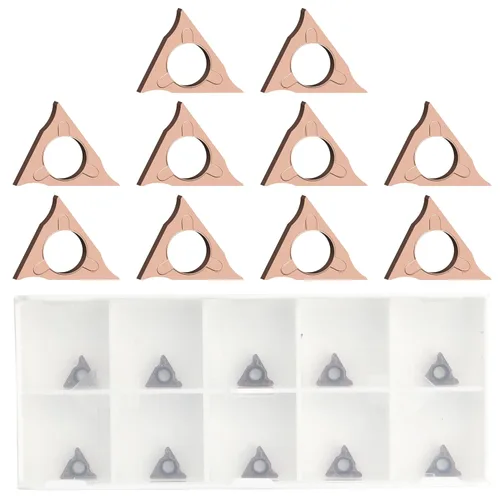 Vista 7 de AMTOVL 10 cabezales de corte triangulares en ángulo R para máquina de biselado neumática, insertos de torneado de carburo para mini chaflán de aire