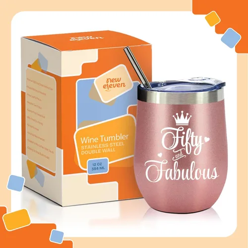 Vista 2 de NewEleven Regalos de cumpleaños número 50 para mujeres, ella, decoraciones de cumpleaños número 50 en 1976, regalo para mujeres que cumplen 50 a 50