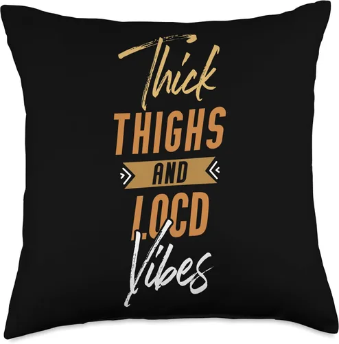 Vista 4 de Locs Afro Dreadlocks Love Natural Beauty Hair Locd Thick Thighs Loc'd Vibes Afro Hair - Almohada africana americana, 16 x 16 pulgadas, multicolor