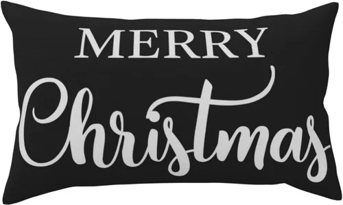 Vista 9 de Funda de almohada de invierno con diseño de copo de nieve de Navidad, fundas de almohada lumbares de alce, fundas de cojín rectangulares decorativas