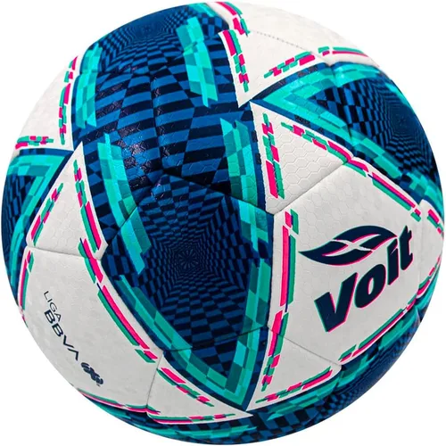 Vista 4 de Voit Morph Liga MX BBVA - Balón de fútbol oficial, tamaño 5, poliuretano texturizado, tecnología híbrida, 32 paneles, resistente a la humedad Azul