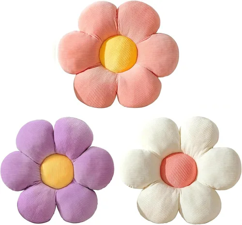 Vista 26 de Almohada de flores, almohadas azules, lindas margaritas, cojín decorativo para el hogar, para cama, sofá, sofá