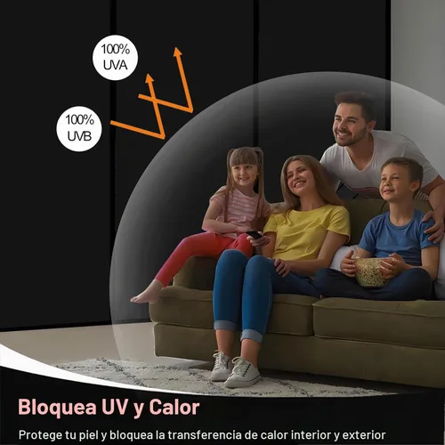Vista 4 de Película opaca de privacidad para ventana, bloqueo solar, protección UV, adherencia estática, oscurecimiento de la habitación, control de calor, sin