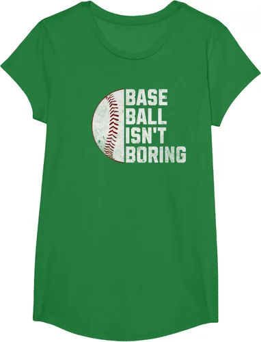 Vista 46 de Camiseta Baseball Isn't Boring, Negro