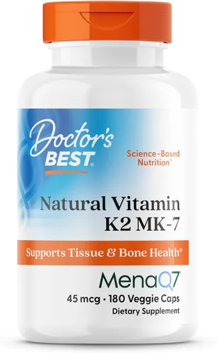 Vista 8 de Doctor's Best Vitamina natural K2 MK-7 con MenaQ7 blanco sin sabor, 60