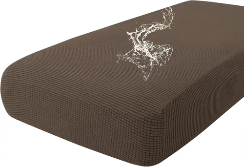 Vista 20 de Fundas impermeables para sofá seccional, fundas de cojín antideslizantes para sofá Ajuste seccional en forma de L, tela jacquard elástica, parte