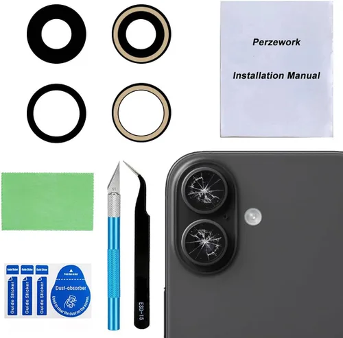 Vista 10 de Juego de 2 lentes de repuesto originales para cámara trasera para iPhone 11 Pro Max y iPhone 11 Pro con adhesivo preinstalado y kit de herramientas