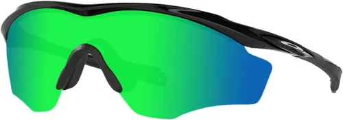 Vista 2 de Kygear Lentes de repuesto polarizadas compatibles con el marco Oakley M2 para hombres y mujeres, Armadura negra y verde menta y rojo fuego