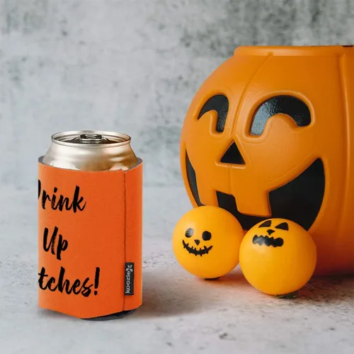 Vista 4 de Fundas para latas Enfriador de bebidas personalizado foto foto y texto Halloween Party Beer Can Cover