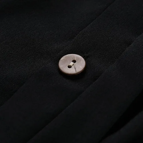 Vista 8 de Twoker Vestidos de mujer de color cuello vuelto botones cintura con cordones media manga vestido casual de primavera para mujer
