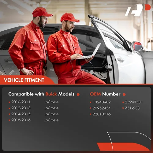 Vista 2 de A-Premium Elevalunas eléctrico delantero del lado del conductor con motor (7 pines) Compatible con Buick Lacrosse 2010-2016
