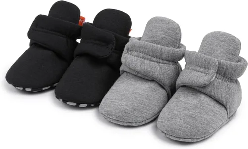 Vista 95 de Sawimlgy - Botines de algodón antideslizantes para recién nacido, con agarre, para cuna o para el invierno