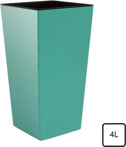 Vista 44 de Prosper Plast DURS125-S433 Urbi - Maceta cuadrada (5.0 x 5.0 x 7.9 in), color gris